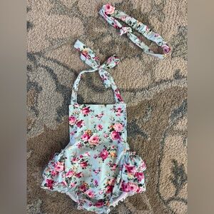 SweetHoney Floral Tie-Strap Swimsuit